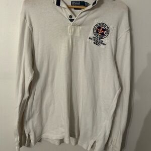 Polo by Ralph Lauren Cream Long Sleeve Polo Shirt